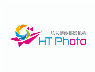 張曉明的航天婚紗攝影機構(gòu)/HTphotologo設(shè)計