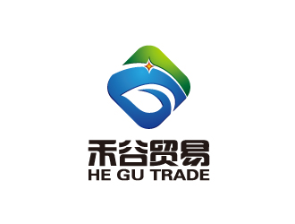 陳智江的禾谷貿(mào)易公司對稱圖標(biāo)logo設(shè)計(jì)