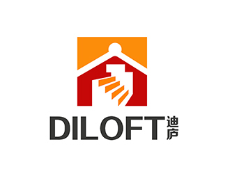 潘樂的迪廬；DILOFT 對稱標(biāo)志logo設(shè)計
