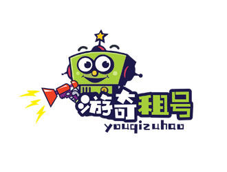 游奇租號游戲卡通吉祥物logo設計