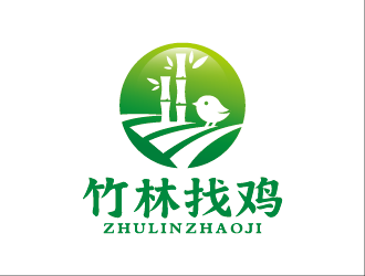 王濤的竹林找雞農(nóng)業(yè)標志設計logo設計
