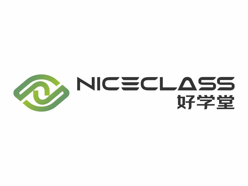 英文名字是“Niceclass ”，中文名字是“好學(xué)堂”logo設(shè)計