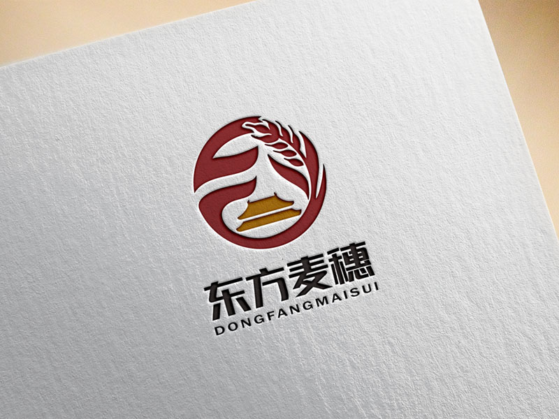 郭慶忠的白酒品牌，東方麥穗logo設計