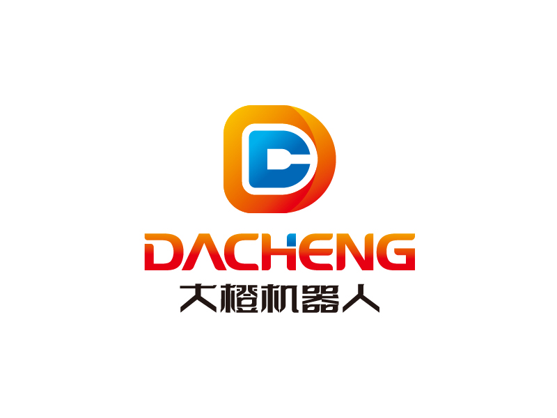 張俊的大橙機器人/橙擎機器人科技logo設計