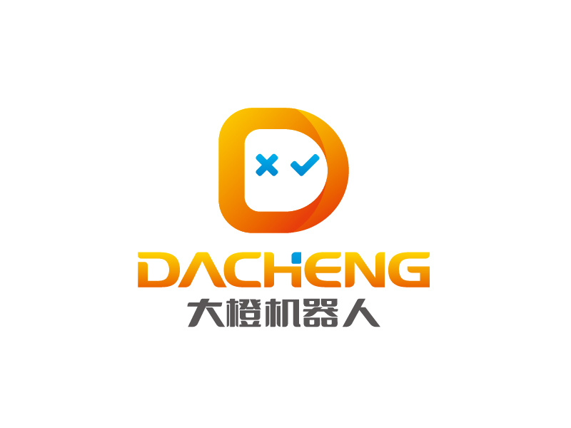 張俊的大橙機器人/橙擎機器人科技logo設計