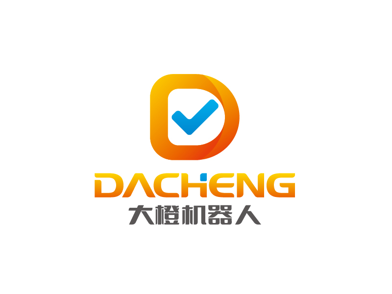 張俊的大橙機器人/橙擎機器人科技logo設計