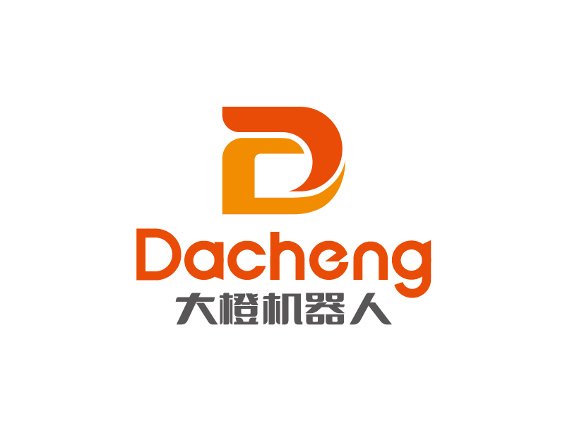 張俊的大橙機器人/橙擎機器人科技logo設計